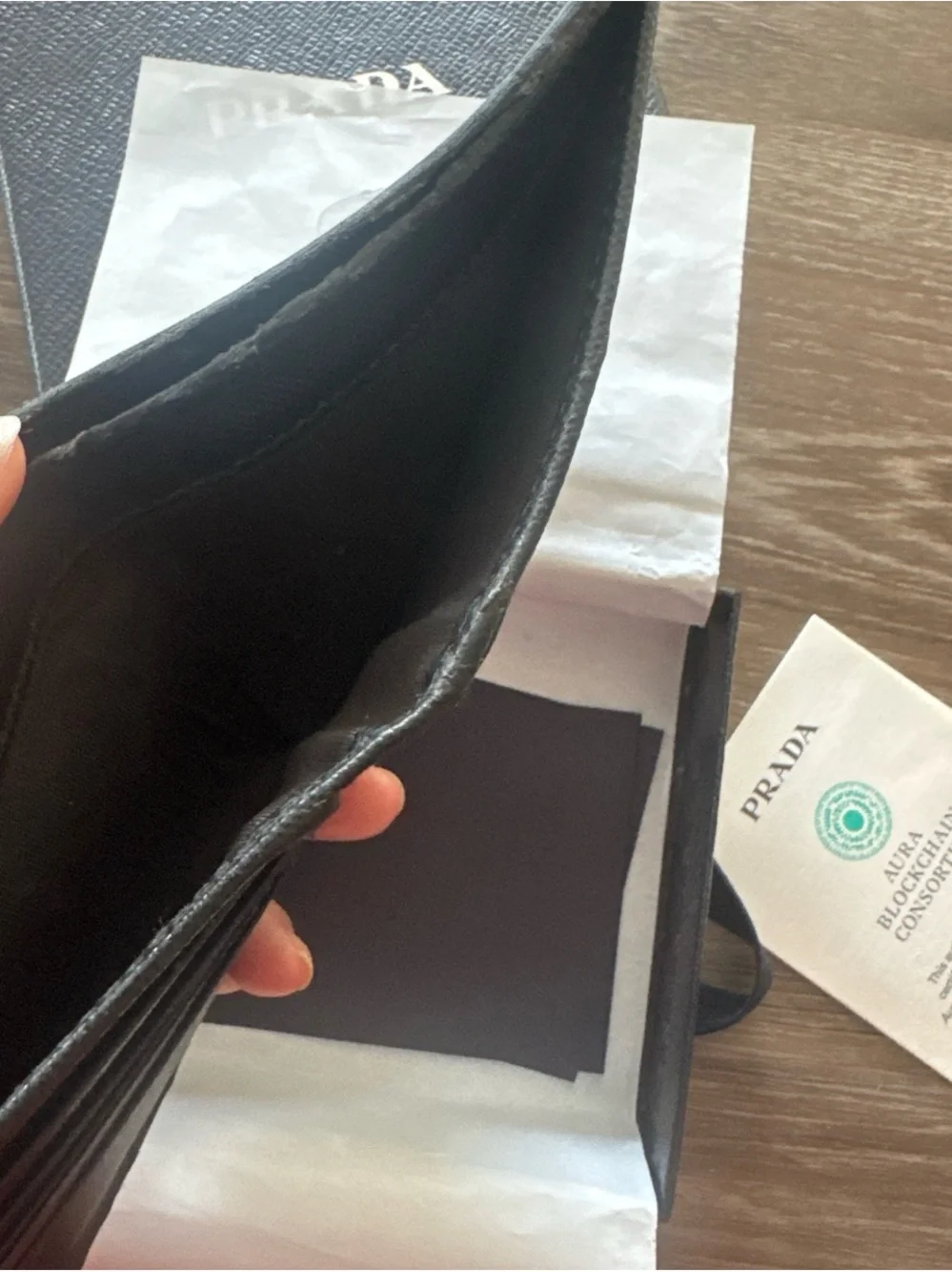 Authentic Prada Black wallet